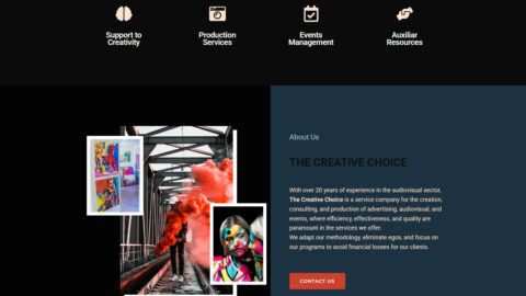 Diseño web para The Creative Choice